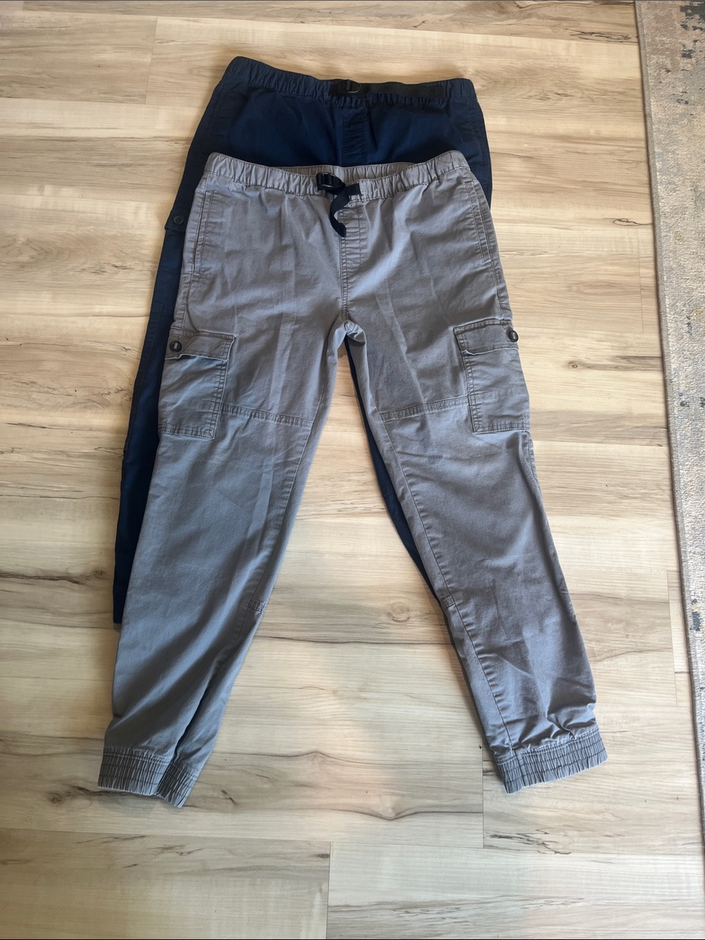 wonder nation Elastic Waist Joggers - Gray & Navy lot back to school bargain